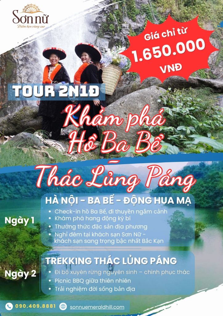 Tour khám phá Hồ Ba Bể – Thác Lủng Páng 2 ngày 1 đêm