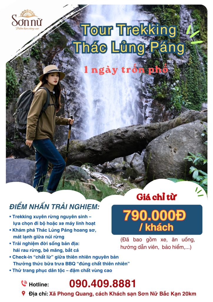 Tour trekking thác Lủng Páng 1 ngày